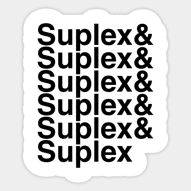 Suplex Helvetica List Sticker by DennisMcCarson